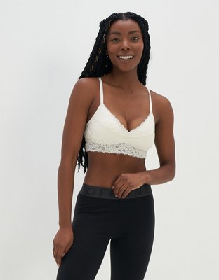 Women's Half Cami Lace Longline Bralette Padded Bra V Neck Camisole Crop Top