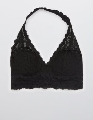Aerie Animal Lace Padded Halter Bralette