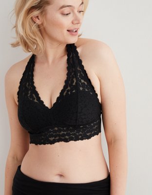 Aerie Animal Lace Padded Halter Bralette