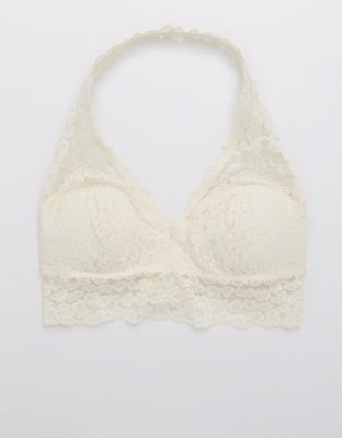 Aerie Animal Lace Padded Halter Bralette