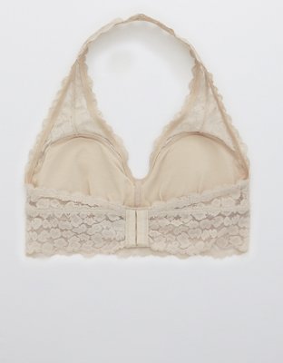 Aerie Animal Lace Padded Halter Bralette