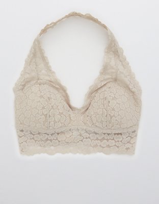 Aerie Animal Lace Padded Halter Bralette