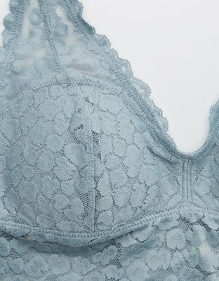 Aerie Animal Lace Padded Halter Bralette