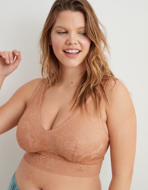 Aerie Paradise Lace Padded Plunge Bralette