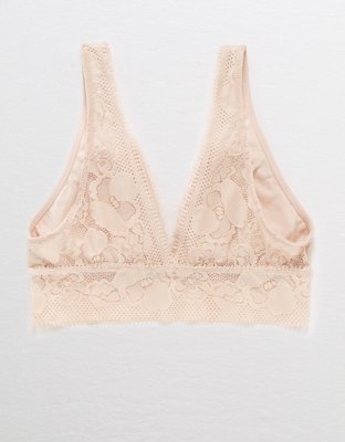 aerie paradise lace padded plunge bralette