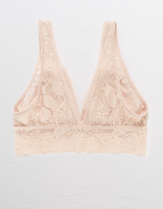 Aerie Paradise Lace Padded Plunge Bralette