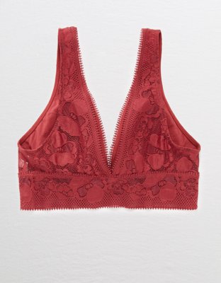 Aerie Paradise Lace Padded Plunge Bralette