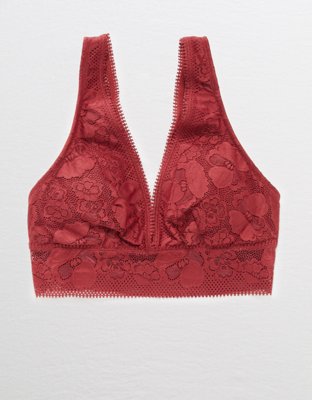 Aerie Paradise Lace Padded Plunge Bralette