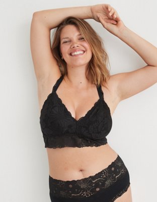 Aerie Garden Party Lace Padded Racerback Bralette