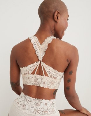 Aerie Garden Party Lace Padded Racerback Bralette