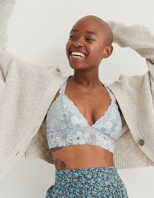 Aerie Festive Lace Padded Racerback Bralette