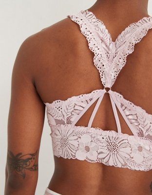 Aerie Queens Lace Mesh Racerback Bralette