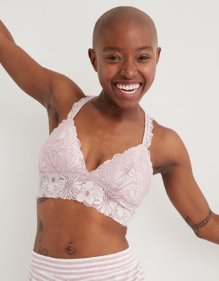 Aerie Garden Party Lace Padded Racerback Bralette