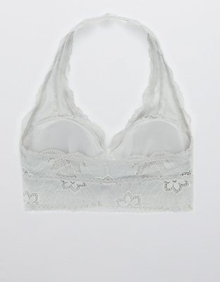 Aerie Hibiscus Lace Padded Halter Bralette