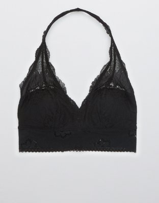 Aerie Hibiscus Lace Padded Halter Bralette