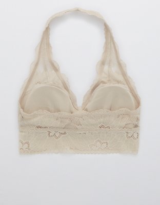 Aerie Hibiscus Lace Padded Halter Bralette