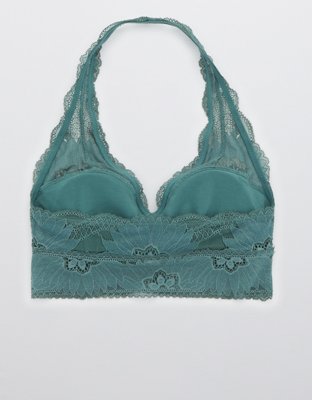 Aerie Hibiscus Lace Padded Halter Bralette