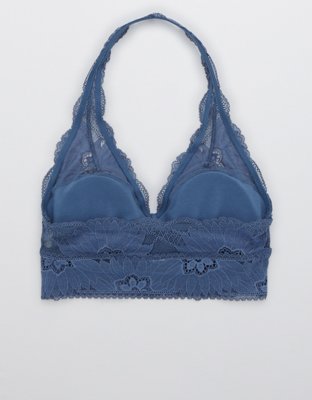 Aerie Hibiscus Lace Padded Halter Bralette