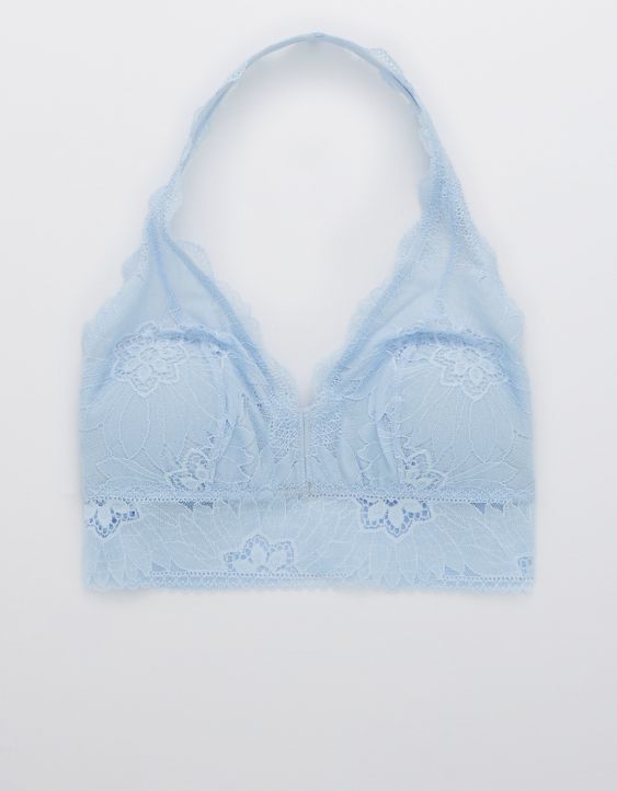 Aerie Hibiscus Lace Padded Halter Bralette