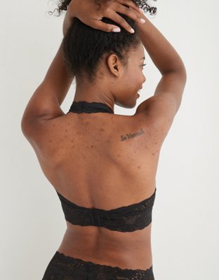 Aerie Garden Party Lace Padded Halter Bralette