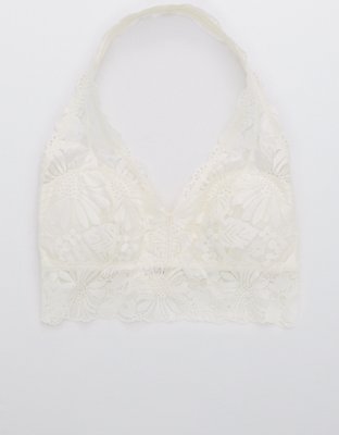Aerie Garden Party Lace Padded Halter Bralette