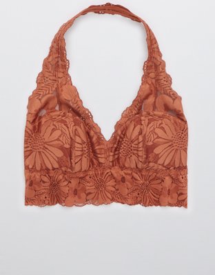 Aerie Garden Party Lace Padded Halter Bralette