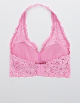 Aerie Garden Party Lace Padded Halter Bralette