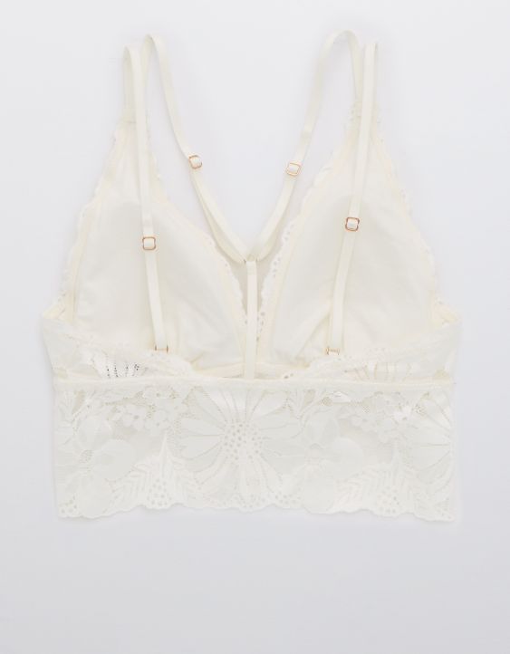 Aerie Garden Party Lace Strappy Padded Bralette