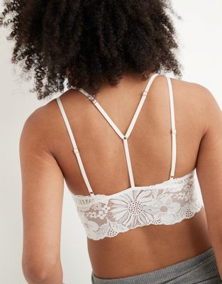 Aerie Garden Party Lace Strappy Padded Bralette