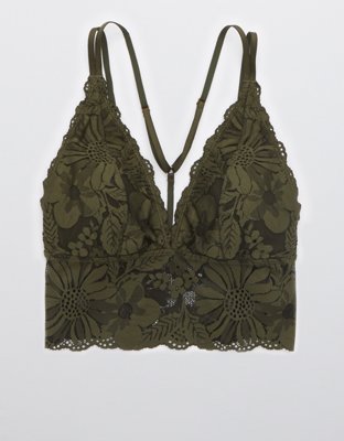 Aerie Garden Party Lace Strappy Padded Bralette