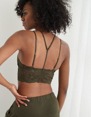 Aerie Garden Party Lace Strappy Padded Bralette