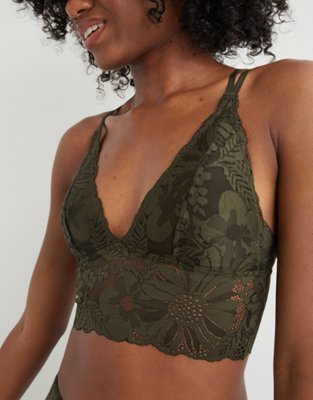Aerie Garden Party Lace Strappy Padded Bralette