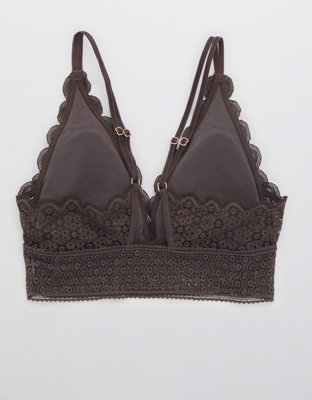 Aerie Queens Lace Padded Plunge Bralette