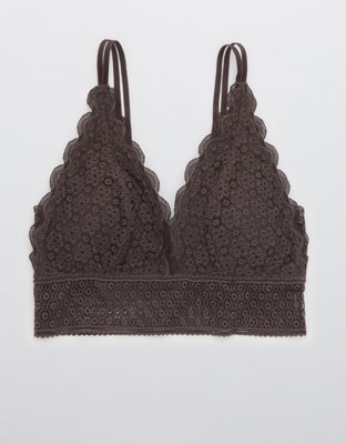Aerie Queens Lace Padded Plunge Bralette