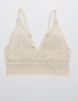 Aerie Queens Lace Padded Plunge Bralette
