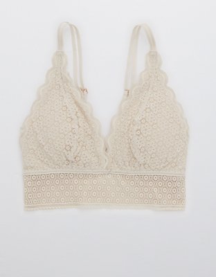 Aerie Queens Lace Padded Plunge Bralette