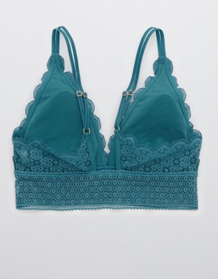 Aerie Queens Lace Padded Plunge Bralette