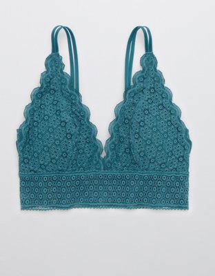Aerie Queens Lace Padded Plunge Bralette