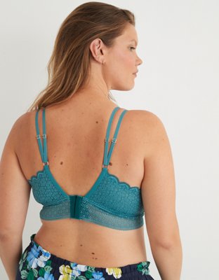 Aerie Queens Lace Padded Plunge Bralette