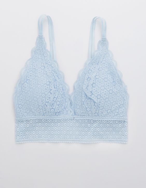 Aerie Queens Lace Padded Plunge Bralette
