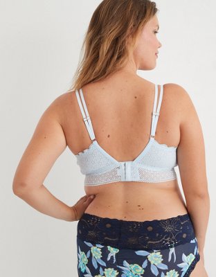 Aerie Queens Lace Padded Plunge Bralette