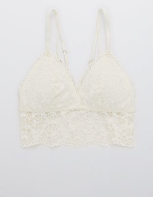 Aerie Gingerbread Lace Padded Strappy Bralette