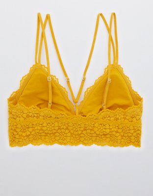 Aerie Sugar Cookie Lace Padded Strappy Bralette