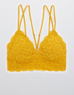 Aerie Sugar Cookie Lace Padded Strappy Bralette