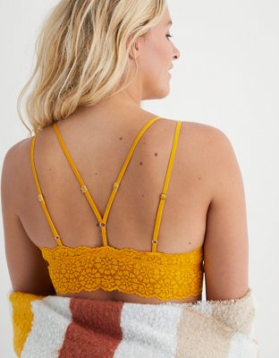 Aerie Sugar Cookie Lace Padded Strappy Bralette