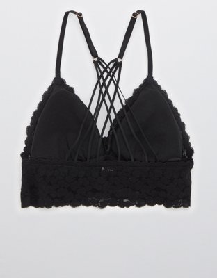 Aerie Animal Lace Padded Strappy Bralette