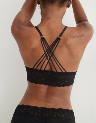 Aerie Lace Bralette With Removable Padding In Black for Women