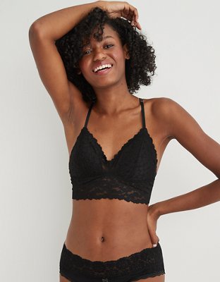 Aerie Animal Lace Padded Strappy Bralette