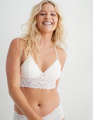 Aerie Animal Lace Padded Strappy Bralette