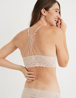 Aerie Gingerbread Lace Padded Strappy Bralette